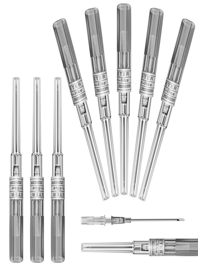 Autdor Catheter Piercing - Autdor 10Pcs IV Catheter 16 Gauge Ear Nose Piercing Stainless Steel Hollow for Ear Nose Lip Tongue Belly Cartilage Piercing Kit - Image 1
