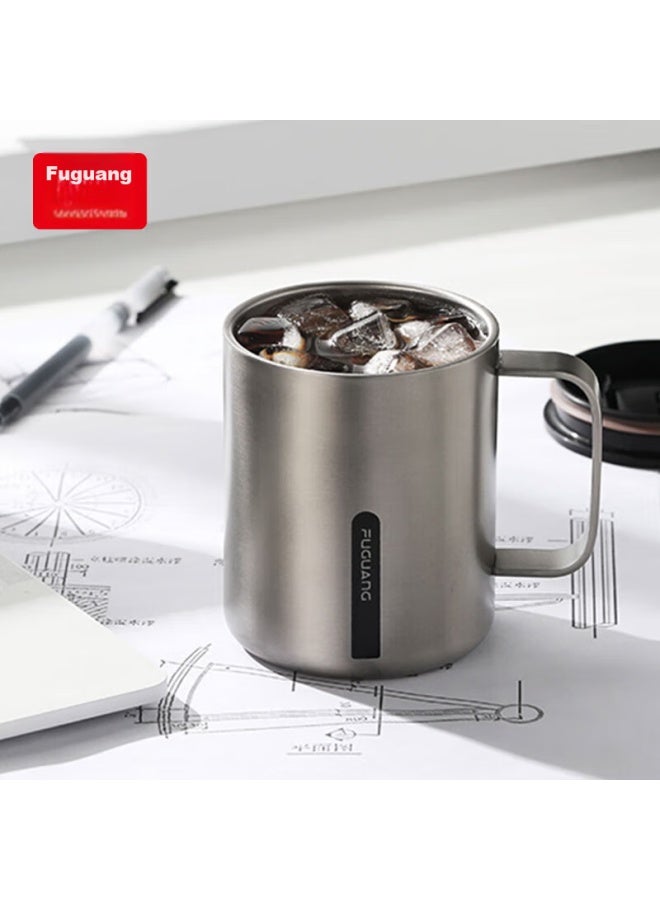 Tomimitsu Fuguang Insulated Mug, 316 Stainless Steel, With Lid, For Office And Students, Coffee And Tea Cup, Water Bottle, For Men And Women, 400ml - Image 1