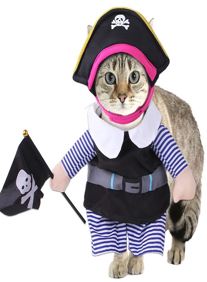 XIAOYU Pirate Dog Costume Pet Clothes Cat Apparel for Dog Cat Halloween Christmas Holiday Party Cosplay, XL - Image 1