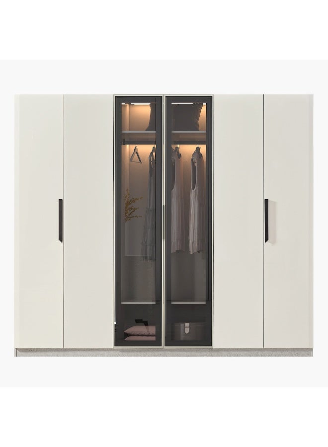 Home Box Grandeura 6-Door Wardrobe with Transparent Glass - Image 2