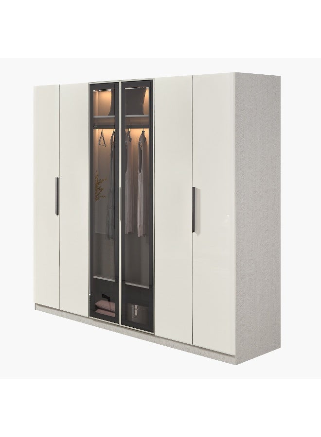 Home Box Grandeura 6-Door Wardrobe with Transparent Glass - Image 4
