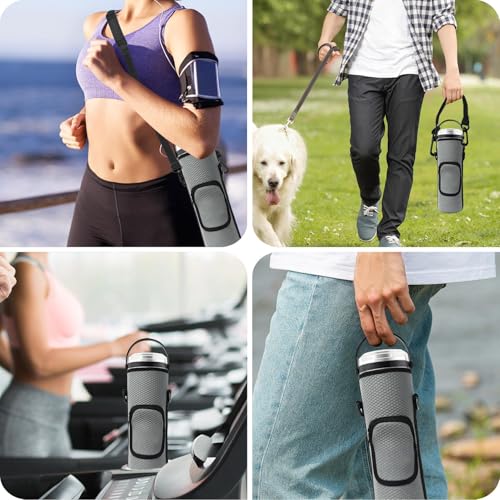 NUENSS-ROR Storage Bag for Ninja Portable Blender Dust Cover Sleeve with Shoulder Strap, Accessory Pocket for Ninja BC151NV/BC51NV/BC151BK/BC151CR/BC151EM/ BC151PR/BC151WH/BC155PS Portable Blender (Grey Lozenge) - Image 5