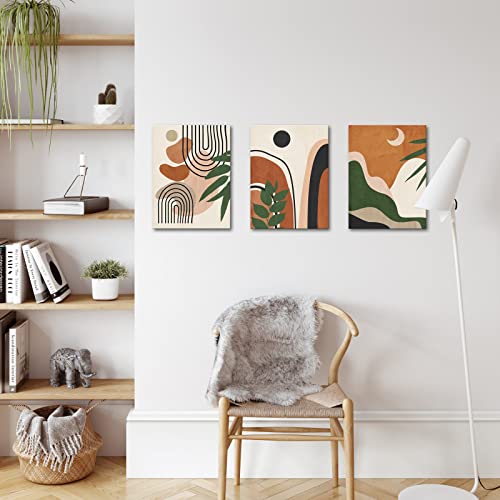 Visual Art Decor Boho Wall Art Bohemian Wall Decor Bathroom Art Wall Decor Boho Decor Framed Canvas Artwork Ready to Hang (Terracotta) - Image 2