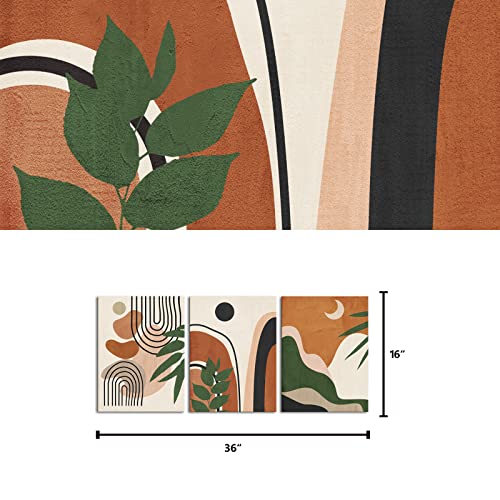 Visual Art Decor Boho Wall Art Bohemian Wall Decor Bathroom Art Wall Decor Boho Decor Framed Canvas Artwork Ready to Hang (Terracotta) - Image 5
