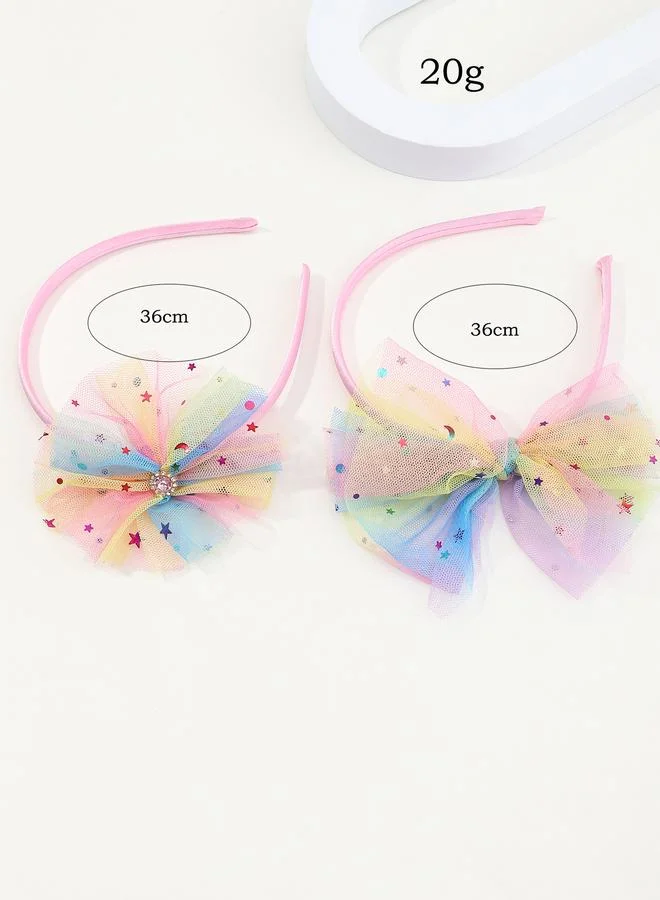 Take Two  Set of 2 - Mesh Bow Headband for Women | Best Price UAE