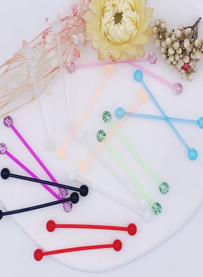 EVELICAL 36PCS 14G Stainless Steel Industrial Barbell Earrings for Women Men Acrylic Cartilage Helix Body Piercing Jewelry 38mm 1&1/2 Inch Piercing Bar Style 2 - Image 4