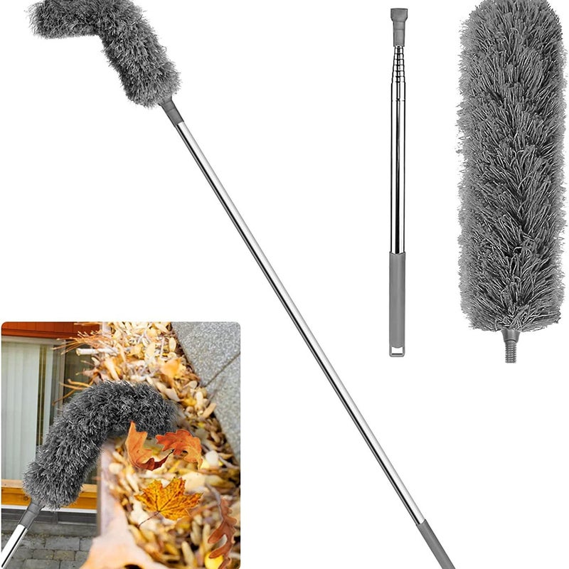 Drainage Gutter Gutter Cleaning Brush Roof Tool Belt Telescopic Telescopic Rod 2.5 Meters Protection Cleaning Dust Removal - Image 2