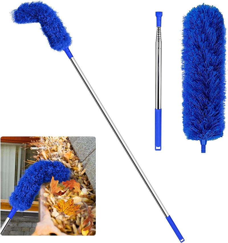 Drainage Gutter Gutter Cleaning Brush Roof Tool Belt Telescopic Telescopic Rod 2.5 Meters Protection Cleaning Dust Removal - Image 1