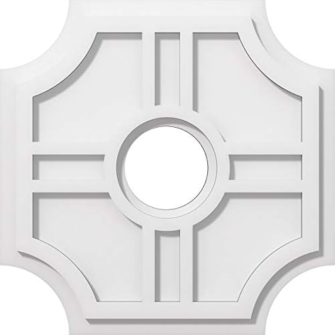 CMP16HS-04000 CEILING MEDALLION, 16"OD X 4"ID X 5 1/4"C X 1"P, WHITE - Image 1