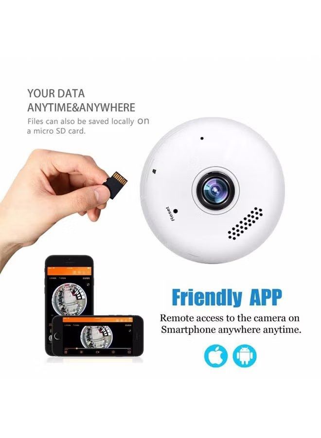 Generic Vr Bulb Light Up Surveillance Camera Fit Easily, Night Vision (White) - Image 2