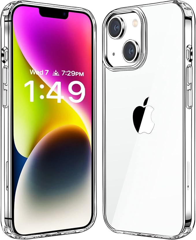 iPhone 14 Plus Clear Case Scratch-Resistant Anti-Drop Cover Shockproof Protective Phone Case