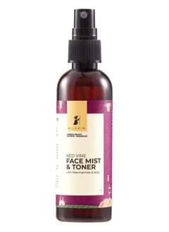 Pilgrim Alcohol-Free Red Vine Face Toner Spray | With Vitamin B3 & Aloe for Anti-Ageing & Glowing Skin | Suitable for Dry & Oily Skin | For Men & Women | 100 ml