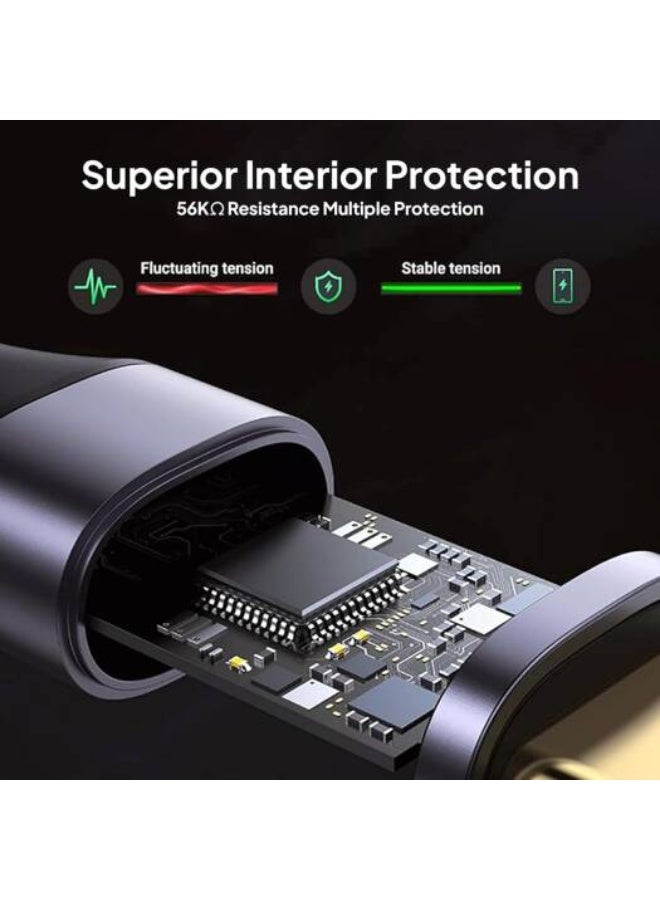 Mowsil USB A to Lightning Cable 2M, Nylon Braided, 3A Fast Charging, 480Mbps Data Transfer, USB 2.0, USB-A to Lightning Charger - Image 2