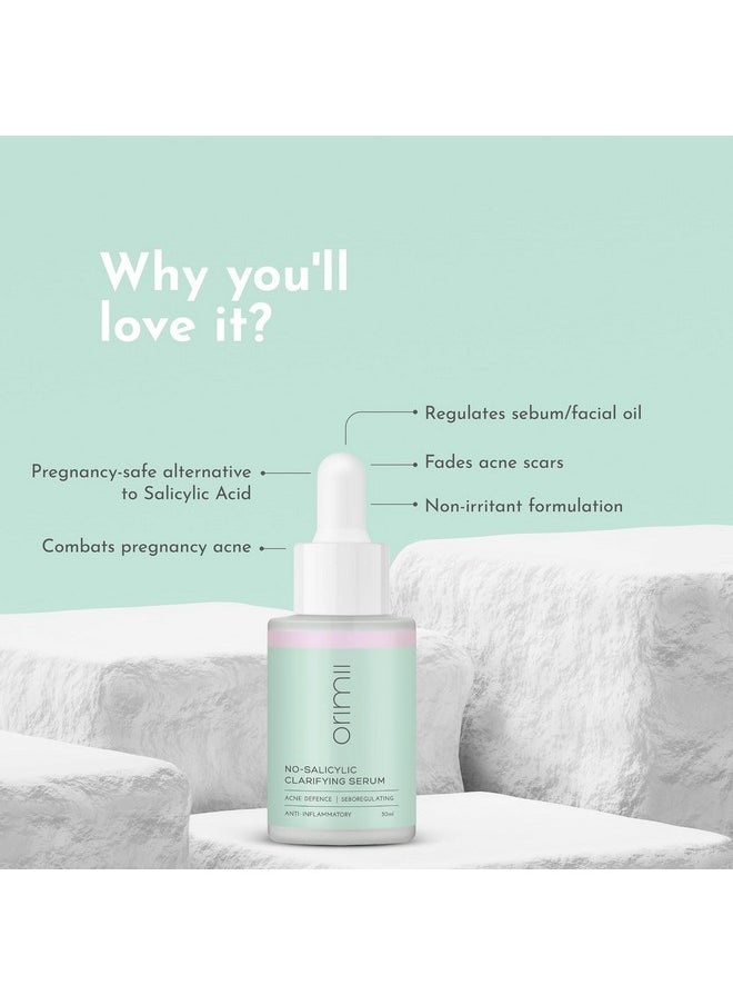 Orimii Daily Acne Defence Routine With No Salicylic Serum & Soap-Free Face Wash | Skin Clarifying Combo With Safe & Natural Ingredients | Gentle On Skin | Safe For Pregnant Women  - Image 2