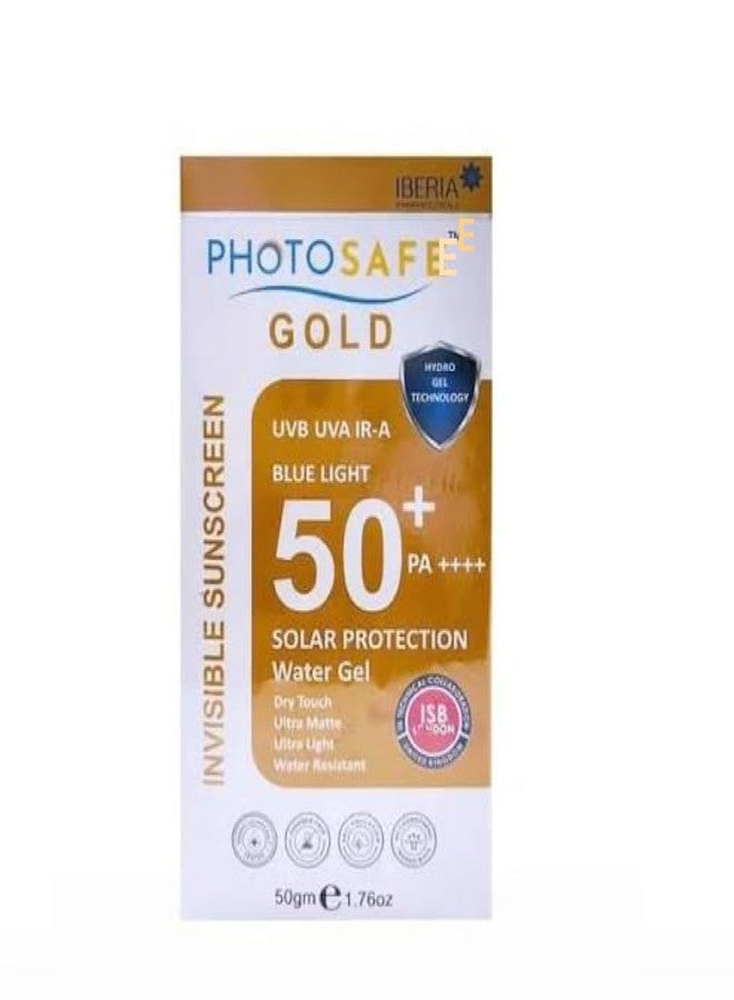 جل واقي من الشمس ذهبي آمن للاستخدام في الصور بعامل حماية SPF50، وزن 50 غرام
