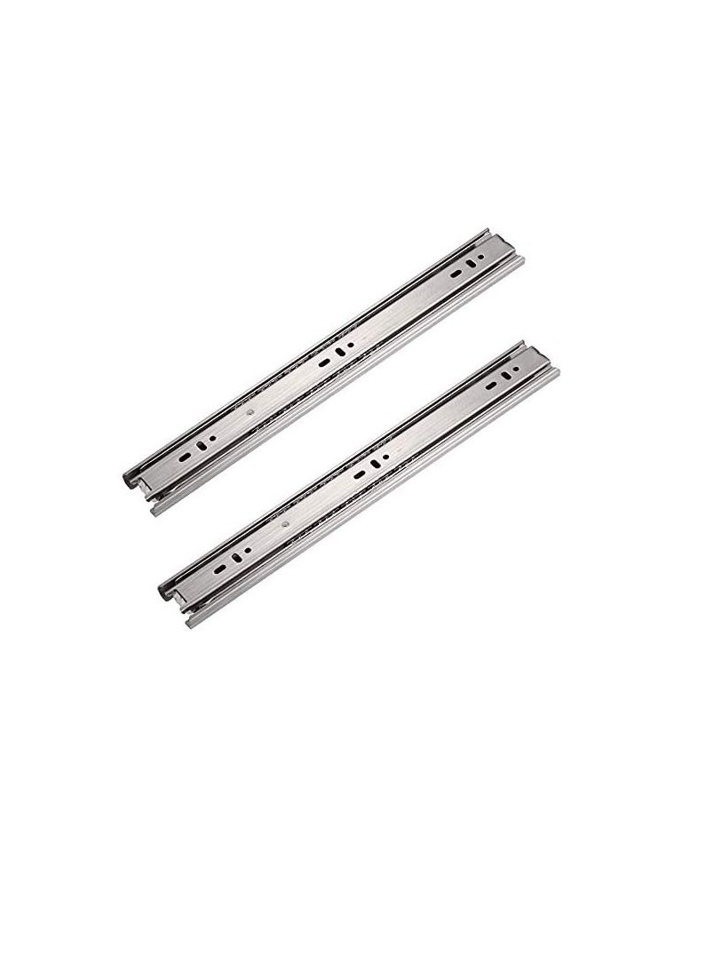 Push To Open Cabinet Drawer Slide Rail Ball Bearing System Side Mount Full Extension 16 inch 40cm  - Image 1