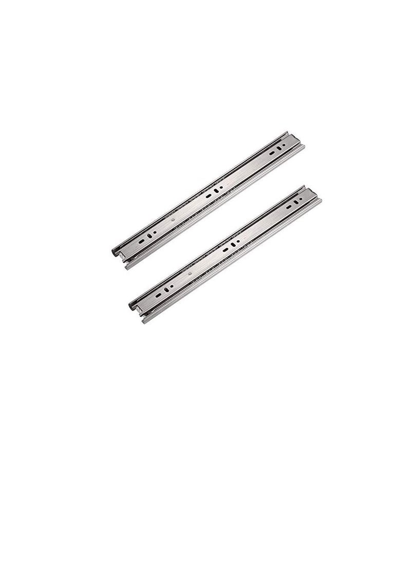 Push To Open Cabinet Drawer Slide Rail Ball Bearing System Side Mount Full Extension 16 inch 40cm  - Image 2
