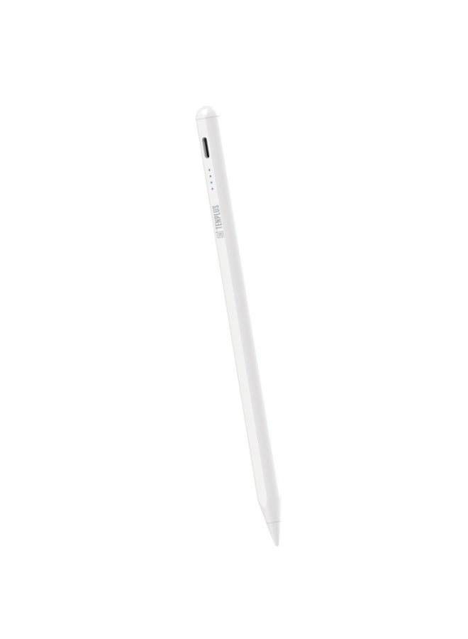 TENPLUS T3501 iPad Stylus Pen with Palm Rejection, Magnetic Attachment, Fast Charging, LED Indicator, High Precision Digital Pencil for iPad Drawing & Note Taking – White - Image 1