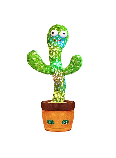 Dancing Cactus Toy - Talking Cactus Toys for Boys and Girls Singing Cactus Toy Repeat What You Say Dancing Cactus Mimicking Toy with LED English Sing Talking Musical Toys