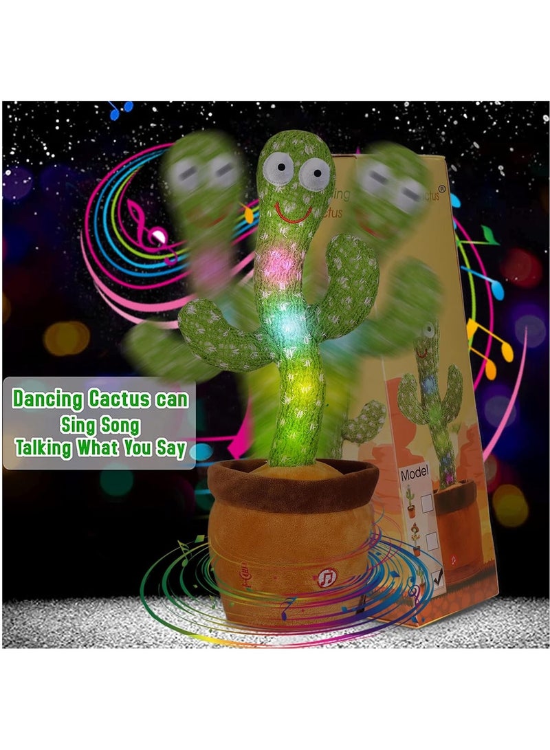 Sportify The Brand Dancing Cactus Toy - Talking Cactus Toys for Boys and Girls Singing Cactus Toy Repeat What You Say Dancing Cactus Mimicking Toy with LED English Sing Talking Musical Toys - Image 4