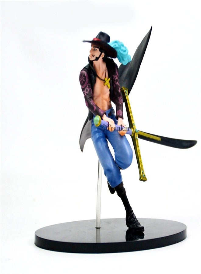 Trunkin One Piece Dracule Mihawk Action Figure | Weeb Manga Collectible Action Figure | Polyvinyl Chloride Anime Figurine,Multicolor,8 X 3 cm - Image 2