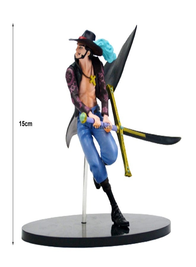 Trunkin One Piece Dracule Mihawk Action Figure | Weeb Manga Collectible Action Figure | Polyvinyl Chloride Anime Figurine,Multicolor,8 X 3 cm - Image 3