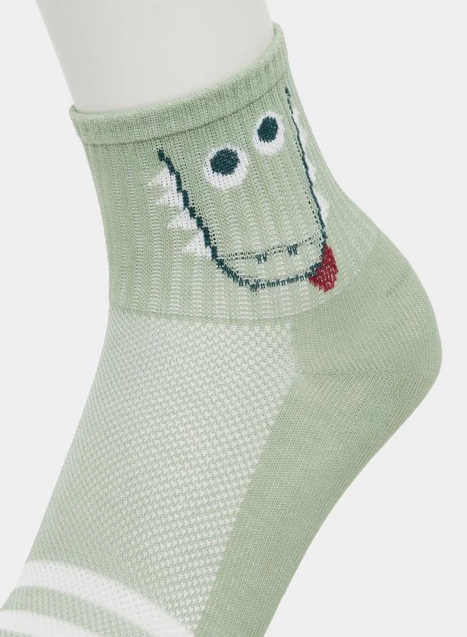 Styli Pack of 5 - Boys Dino Graphic Socks