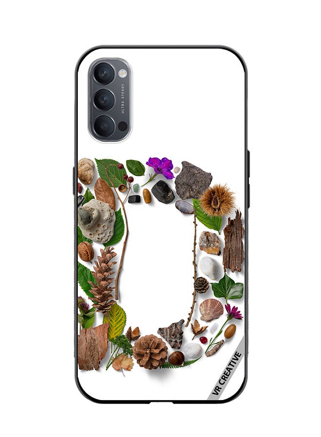 VR CREATIVE Protective Case Cover For Oppo Reno4 Pro 5G Alphabet D Design Multicolour - Image 1