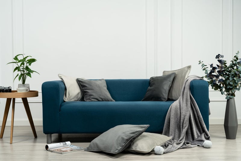 MASTERS OF COVERS Klippan Loveseat Slipcover for The IKEA 2 Seater Klippan Loveseat Sofa Cover Replacement Dark Ocean