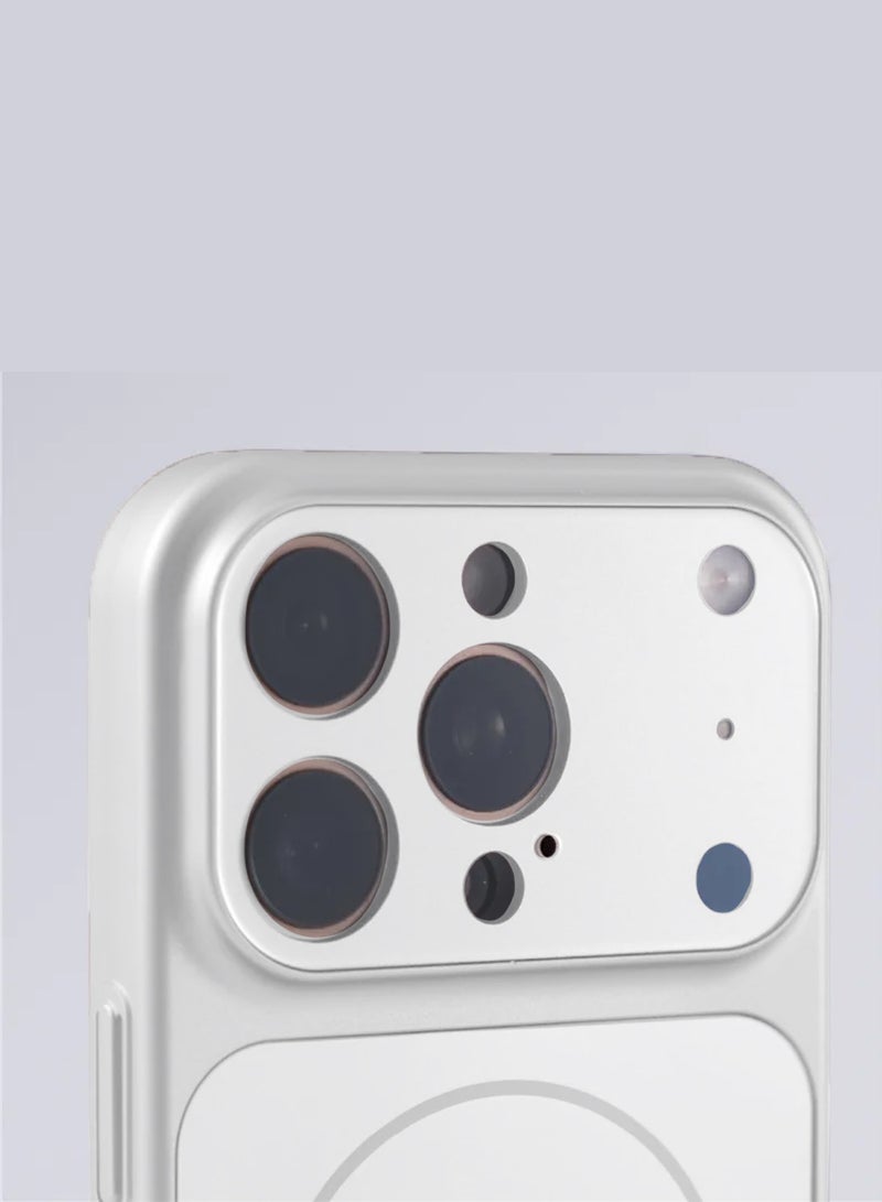 Wtech Apple iPhone 17 Pro Max 5G 2025 Premium Matte Silicone Material Shockproof with Anti-fingerprint Finish Case Cover (MCRPSN) - Silver - Image 2