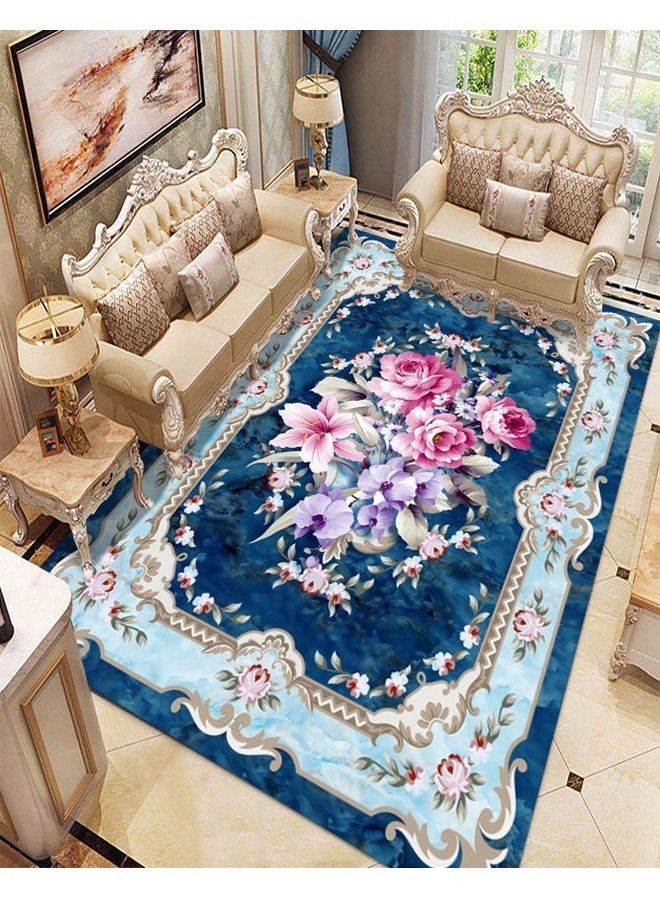 fashionhome سجادة أرضية مطبوعة لاصقة قابلة للغسل بتصميم جديد، 230 × 160 سم، مستطيلة - Image 3