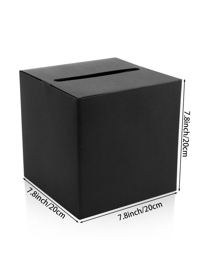 Fowecelt Black Box with Lid Medium Gift Box and Shredding Fill for Wedding Anniversary Birthday Graduation Gift - Image 2