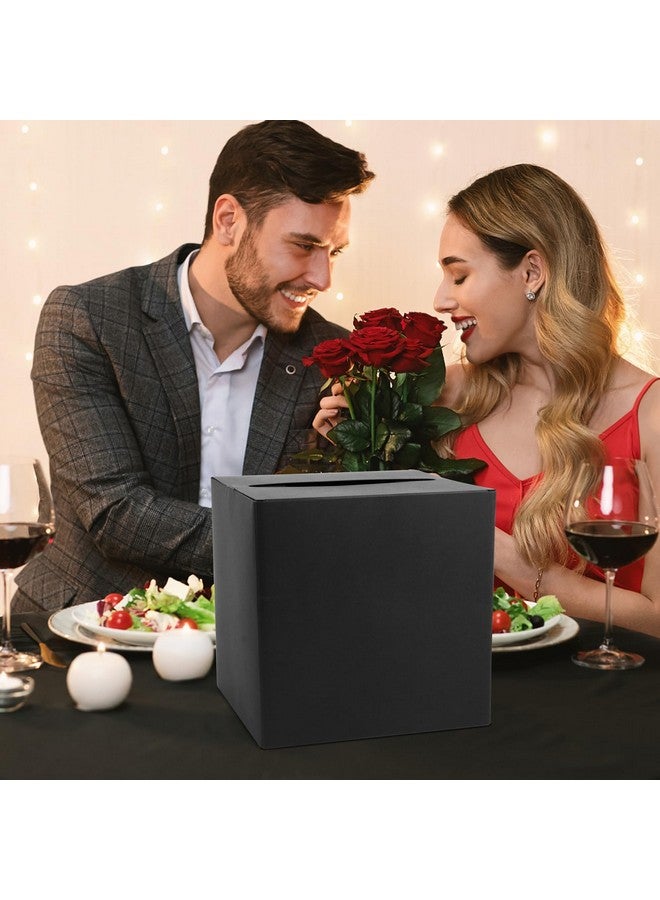 Fowecelt Black Box with Lid Medium Gift Box and Shredding Fill for Wedding Anniversary Birthday Graduation Gift - Image 5