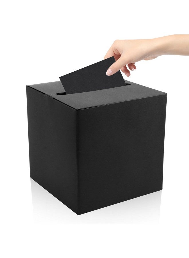 Fowecelt Black Box with Lid Medium Gift Box and Shredding Fill for Wedding Anniversary Birthday Graduation Gift - Image 1