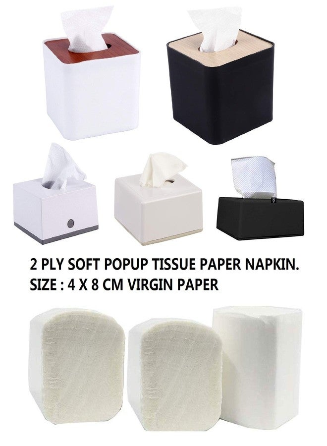 TARGET HYGIENE Table Top Pop Up Soft Tissue Paper Refill | Pop Up Soft Tissue Paper Napkin Refill - 2 Ply Tissue 4x8 cm (Only Tissue Paper) - Pack of 40-5000 Polls - Image 3