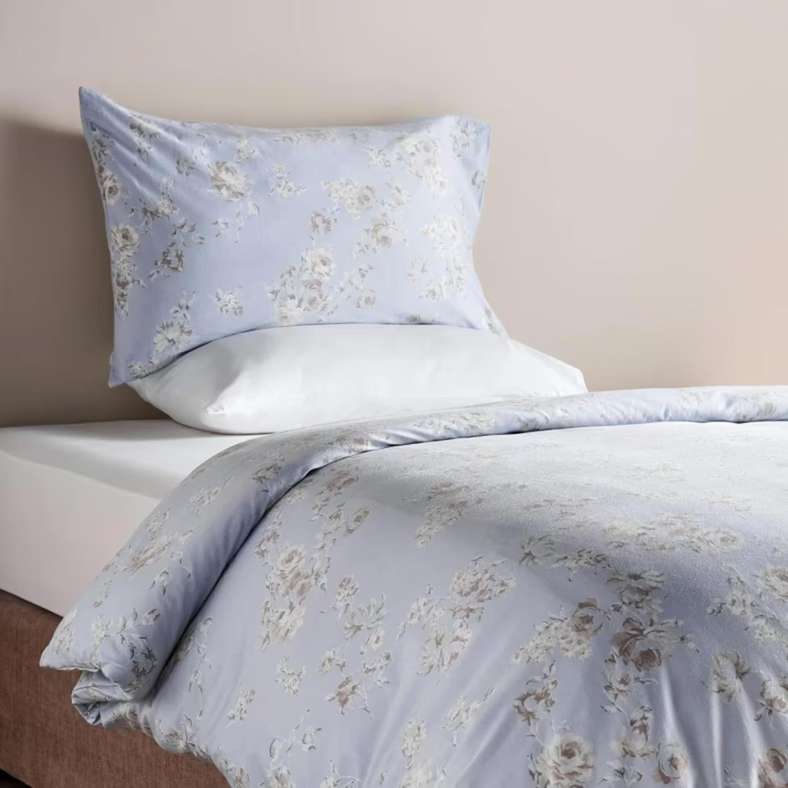 Pan Home Eternity Floral Premium Turkish Cotton Jersey 2-piece Full Duvet Cover Set 160x200cm - Grey Dawn - 121AAI9900268 - Image 1