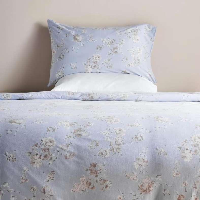 Pan Home Eternity Floral Premium Turkish Cotton Jersey 2-piece Full Duvet Cover Set 160x200cm - Grey Dawn - 121AAI9900268 - Image 2