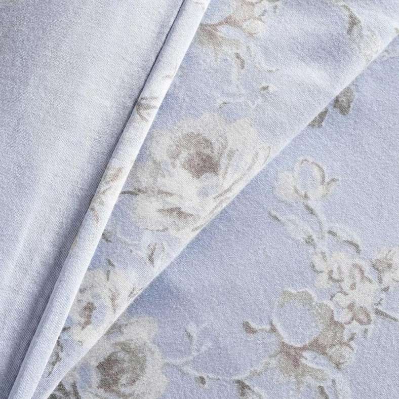 Pan Home Eternity Floral Premium Turkish Cotton Jersey 2-piece Full Duvet Cover Set 160x200cm - Grey Dawn - 121AAI9900268 - Image 5