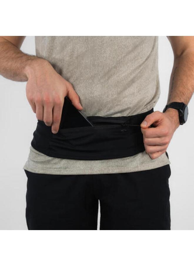KALENJI KIPRUN Comfort 2 Unisex Smartphone Running Waistband - Black, 5 pockets  - Image 2