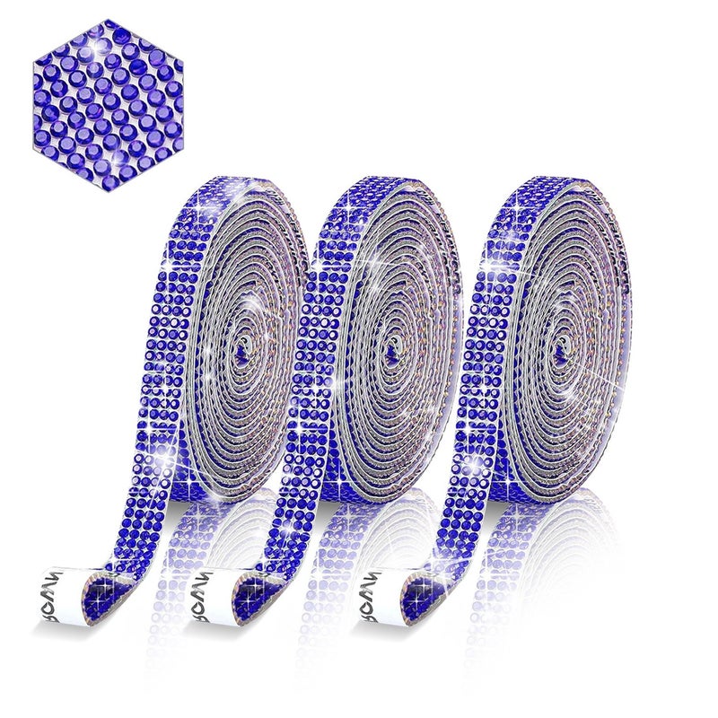 Rhinestone Adhesive Strip Multi-Size Hotfix Lace Chain Dark green - Image 2