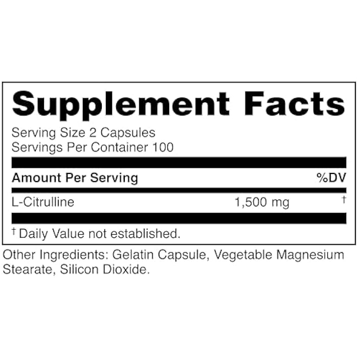 Bucked Up L-Citrulline 200 Capsules | 1500mg Per Serving | Gluten-Free | Non-GMO | Third-Party Tested | Premium Citrulline Supplement for Daily Use - 100 Servings (200 Capsules) - Image 2