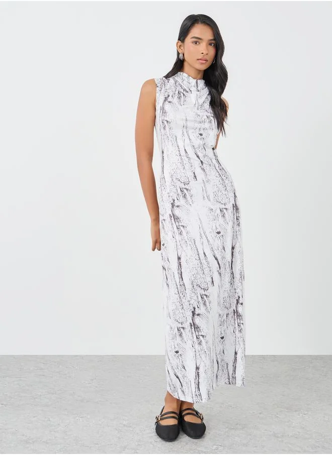 Take Two Take Two Printed Sleeveless Bodycon Maxi Dress