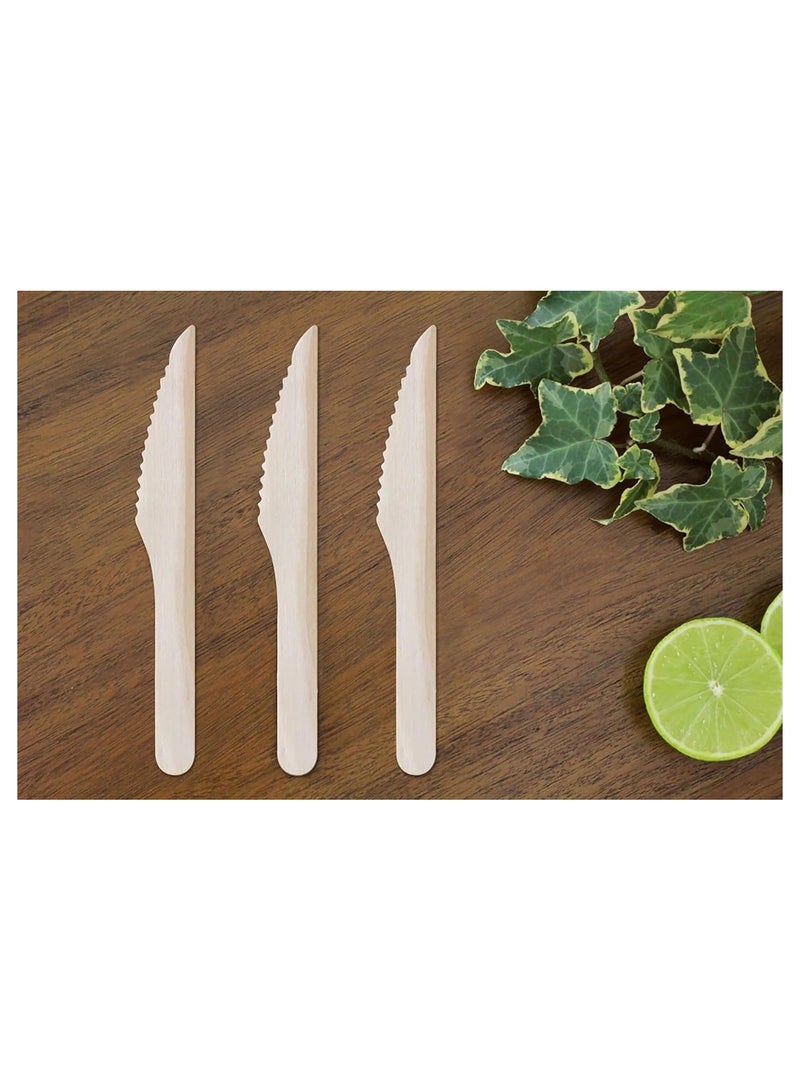 Falconpack Pack of 2 Disposable Cutlery Eco-Friendly Wooden Knife,25 Pieces - Image 2