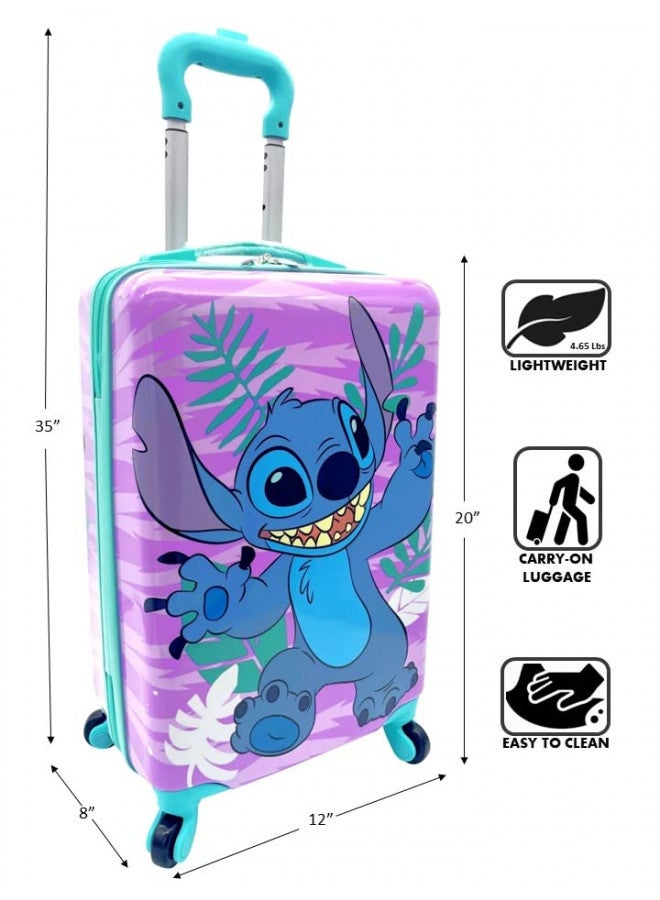 Fast Forward Fast Forward Kids Licensed Hard-Side 20 Spinner Luggage Lightweight Carry-On Suitcase (Stitch)  - Image 4
