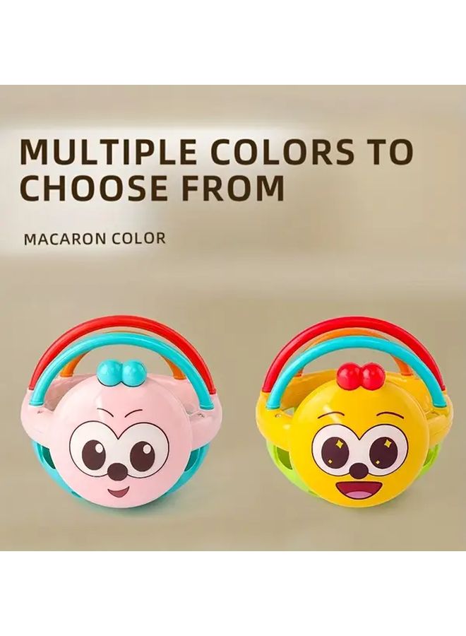 Pink Baby Rattle Handheld Vibration Sensory Toy Grip Strength Trainer Visual Stimulation Gift - Image 4