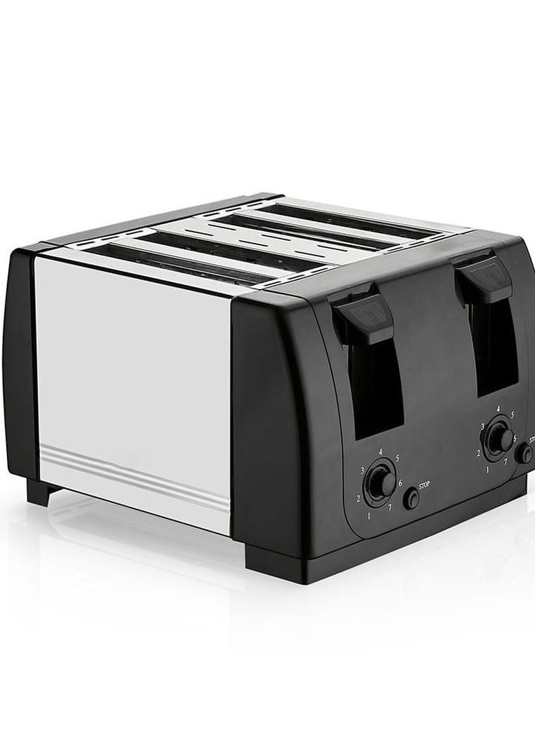 Classic Stainless Steel 4 Slice Bread Toaster With High Lift And Wide Slots Adjustable Browning Control Cancel And Defrost Function  - Image 2