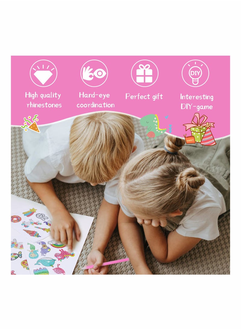 SYOSI - Arts and Craft Kits for Kids Boys DIY Diamond Painting Stickers Craft Sets for Kids Age 5 6 7 8 Dinosaur Toys for 6 to 12 Year Old Children - Image 1