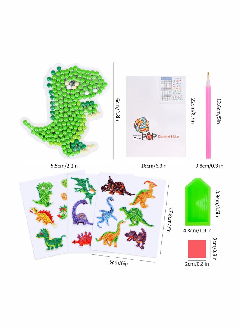 SYOSI - Arts and Craft Kits for Kids Boys DIY Diamond Painting Stickers Craft Sets for Kids Age 5 6 7 8 Dinosaur Toys for 6 to 12 Year Old Children - Image 1