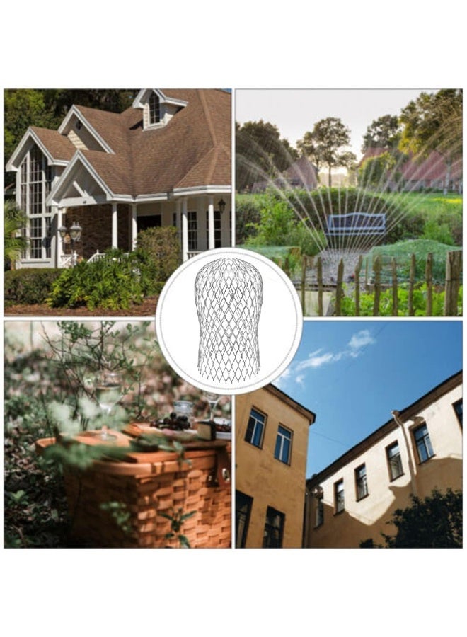 حماية الميزاب، غطاء أوراق أنبوب التصريف – واقي مصرف قابل للتعديل، شبكة متينة مقاومة للعوامل الجوية، سهلة التركيب، حاجز الحطام، فلتر ميزاب خارجي (10 قطع) - Image 2