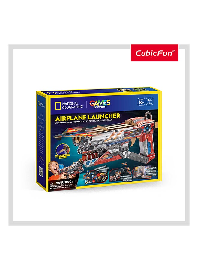 CubicFun National Geographic 3D Puzzle Airplane Launcher 61-Pieces by Cubic Fun, STEM Learning, Build Things with Read-Along Adventure, Educational Puzzle, Learn & Fun Toys, For Kids 8 Years+ - Image 1